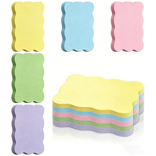 Whaline 150 Pack Colorful Scalloped Index Cards 3 x 5 Inch Cardstock Flashcard 5 Pastel Colors Blank Index Cards for Note-taking Studying Organizing School Office Supplies - color: Colorful
