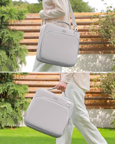 3-Inch 3-Ring Zipper Binder with Shoulder Strap and Multiple Pockets | D-Ring Zip Up Binder with 700 Sheets Capacity, Compatible with 13" MacBook/Tablet, for Middle School, Office, Gray - color: Gray