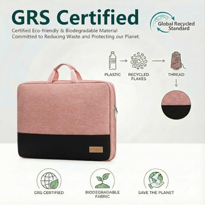 bagasin 17 17.3 Inch Laptop Sleeve Case | Slim, TSA-friendly laptop bag with handle, water-resistant & durable. Fits HP, Dell, Lenovo, Asus 17-17.3 inch notebooks - color: Pink, size: 17
