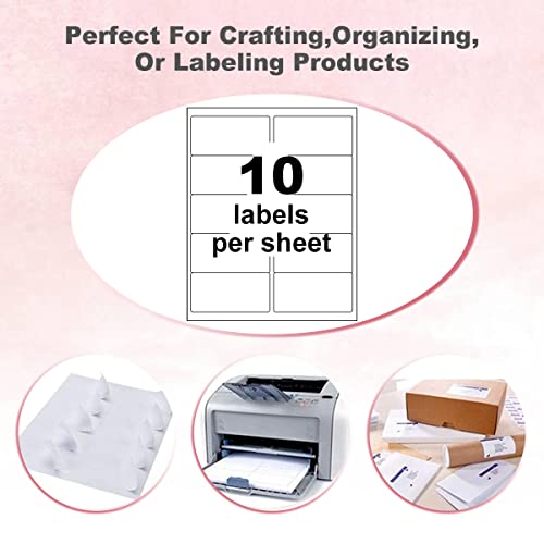 BESTEASY 2x4 Shipping Labels, FBA 10 Up Address mailing Labels, 100 Sheets Sticker Labels Compatible Laser/Inkjet(1000 Labels) - size: 100 sheets, style: 10 up-2"x4"