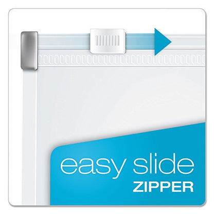 Zippered Binder Pockets, 14x1x11, Clear, 3 Pockets/Pack