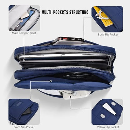 11-12.4 Inch Puffy Tablet Sleeve Bag for iPad A16 2025,iPad Air 11 inch M4 M3 M2 / Pro 11 inch M4 with Magic Keyboard, Samsung Galaxy Tab S10+, S9+, S9 FE+,S8+ 12.4" Fluffy Tablet Shoulder Bag(Blue) - color: Navy Blue