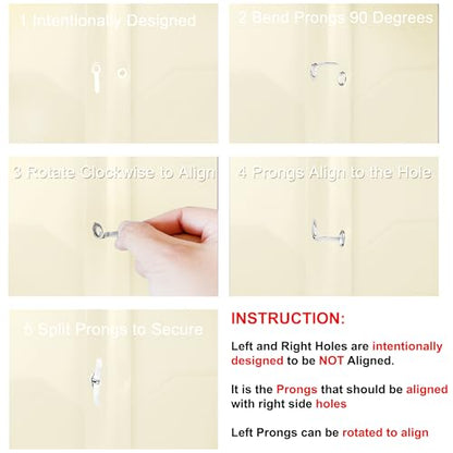 Youngever 6 Pack Heavy Duty Plastic Two Pocket Folders with 3 Prongs, Metal Prongs Fastener, Heavy Duty Plastic 2 Pocket Folder (Cream) - color: Cream
