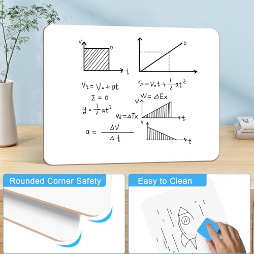 Dry Erase LapBoards, PANDRI 26 Pack Double Sided 12.5 x 9 Inch Whiteboards with 26 Erasers, Dry Erase Boards for Office Students Classroom Teacher Supplies - size: 26 PACK