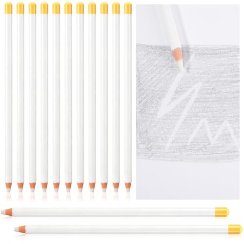 Maitys 20 Pcs Eraser Pencils for Artists Pencils and 2 Pcs Sharpener Wooden Sketch Professional Highlight Painting Eraser Pen for Sketching Charcoal Drawings, Revise Erasing Details for Beginners - style: Eraser Top
