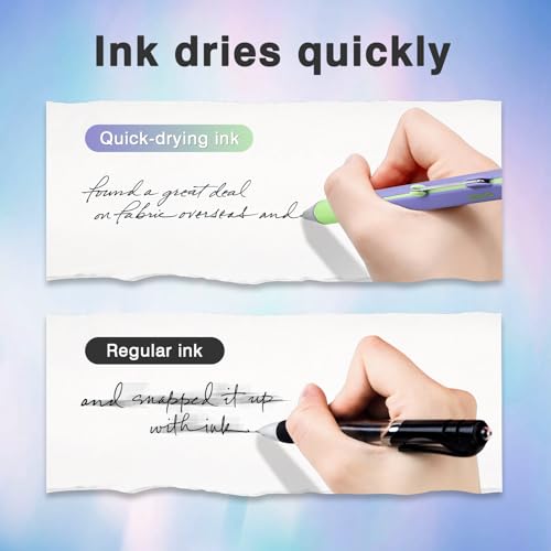 Ddaowanx Gel Pens,5Pcs Fine Point Smooth Writing Pens,0.5mm Black Ink for Journaling,Writing,Note Taking,Office School Supplies,Aesthetic Desk Accessories for Women - color: Contrast
