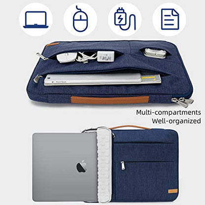 KINGSLONG 13.3 inch Laptop Sleeve Bag, Slim Shockproof Handbag, Computer Carrying Case Cover Compatible with MacBook Air/Pro,Acer Asus Dell HP Blue - color: Blue, size: 13 inch
