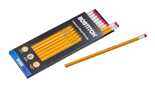 Bostitch Premium #2 Pencils, Premium Wood, Unsharpened, HB Graphite, 10-Pack - size: 1 Count (Pack of 10)