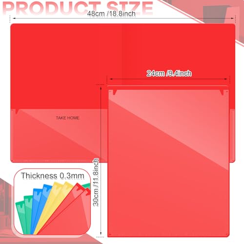 Henoyso 24 Pcs Folders with Pocket School to Home Folder Heavy Duty 2 Pocket Homework Folders with Clear Front Pockets for School Students Parent Teacher Communication (Red,Yellow,Blue,Green) - color: Red, Yellow, Blue, Green