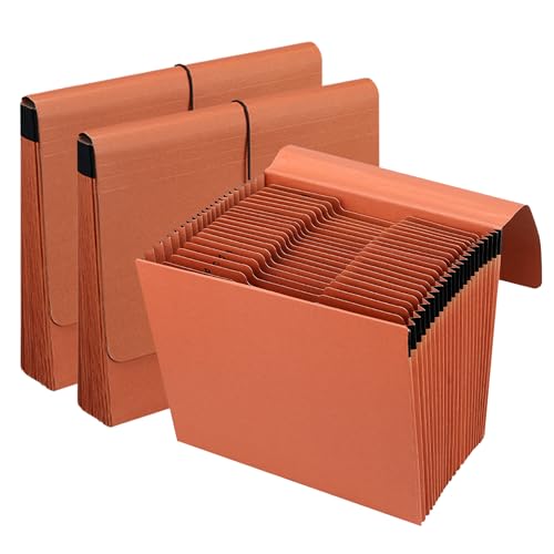 3 Packs Heavy Duty Expanding File Folder Organizer,21 Pockets Accordion File Organizer,A-Z,1/3 Cut Tabs,Letter Size,17.5Inch Expansion - style: 3 Pack-21 Pockets