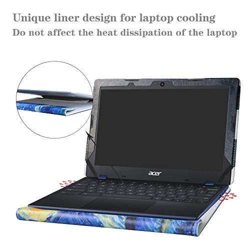 Protective Case Cover for Acer Chromebook 11 CB311-8H/Chromebook 311 CB311-9H 11.6" Series Laptop[Not Fit Chromebook 11 CB311-7H CB3-131 CB3-132 C771T CB3-111 C732],Starry Night - color: Starry Night