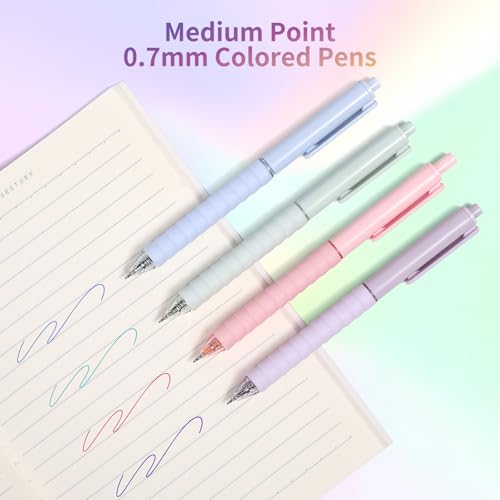 gel pens,4pcs 0.5mm Quick Dry Retractable Pens Fine Point Gel Ink for Writing, Ideal Office School Desk Accessories Gift - color: 4pcs-morandi