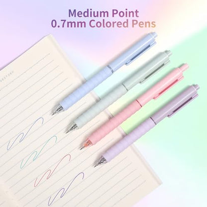 gel pens,4pcs 0.5mm Quick Dry Retractable Pens Fine Point Gel Ink for Writing, Ideal Office School Desk Accessories Gift - color: 4pcs-cream