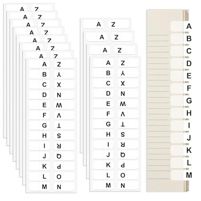 208Pcs Alphabetical Tabs for Notebooks, Ymapinc ABC Alphabet Stickers, Self-Adhesive A-Z Sticky Index Annotation Tabs, Book Reading Tab for Annotating Books, Page/Adhesive Tab for Dictionary/Files