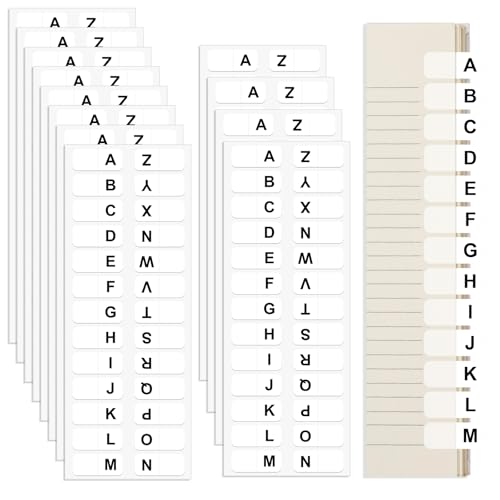 208Pcs Alphabetical Tabs for Notebooks, Ymapinc ABC Alphabet Stickers, Self-Adhesive A-Z Sticky Index Annotation Tabs, Book Reading Tab for Annotating Books, Page/Adhesive Tab for Dictionary/Files