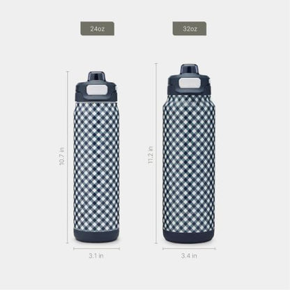 ZULU Powerfill Pro 32oz Stainless Steel Water Bottle - Checkmate Navy - color: Dark Navy, style: 32oz