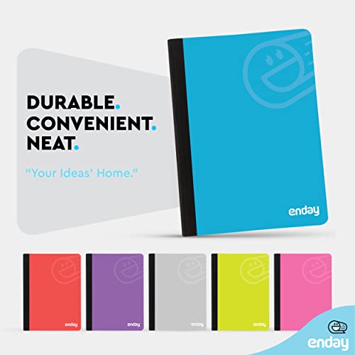Enday Composition Notebooks Wide Ruled Paper, Hard Cover Composition Notebook, Premium Lined Composition Books, 100 Sheets Ruled Notebook, Blue and Purple (2 Pack) - color: BLUE - PURPLE, size: 2