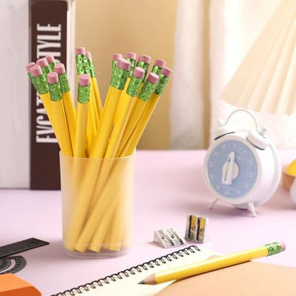 Fainne 48 Pcs Fat Pencils Jumbo Big Thick Large Pencils and 3 Pieces Sharpeners for Kids Beginners Preschoolers Kindergarten School Office Supplies(Yellow+Green,Triangle) - color: Pink,Yellow, style: Triangle