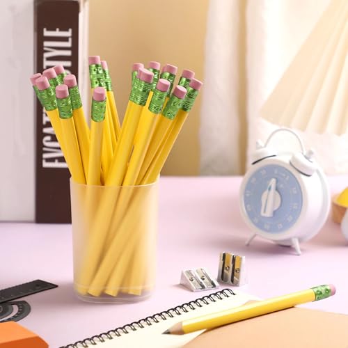 Fainne 48 Pcs Fat Pencils Jumbo Big Thick Large Pencils and 3 Pieces Sharpeners for Kids Beginners Preschoolers Kindergarten School Office Supplies(Yellow+Green,Triangle) - color: Pink,Yellow, style: Triangle