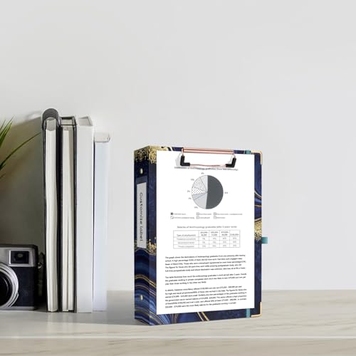 Ospelelf Mini 3-Ring Binder, 1 Inch, Cute Blue Marble Binder for 5.5" x 8.5", with 5 Tab Dividers, File Folder Labels and Low-Profile Clipboards, School and Office Supplies - color: Blue Marble, size: Mini 1in（ 5.5" x 8.5"）