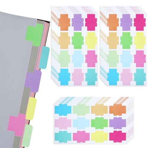 360 Pieces Sticky Blank Monthly Index Tabs Double-Sided Page Markers, Self-Adhesive & Writable Notes Flags for Labeling/Marking/Planing - Multi