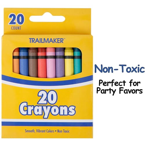 Trail maker Bulk Crayons for Kids (500 Count) Classroom School Supplies, Party Favors, Donations, Daycare, Preschool & Summer Camp (25 Boxes of 20 Crayons) - color: 500 count (25 Packs of 20 Crayons)