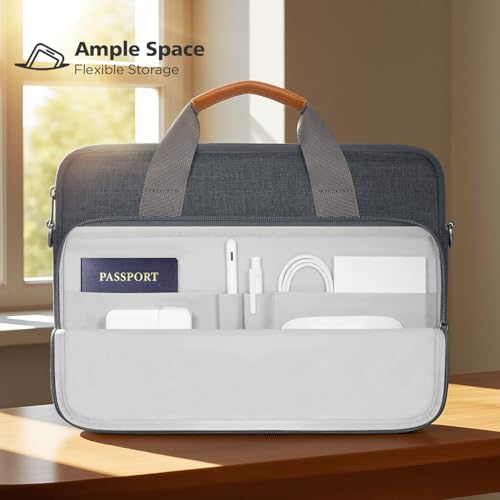 KIZUNA Laptop Bag Case 17 17.3" Inch Computer Shoulder Sleeve for 17" Lenovo IdeaPad 3i Gen 7/ThinkBook Plus 17/ASUS Vivobook 17/LG gram 17/17.3" Dell XPS 17/MSI 17/HP,Grey - size: 17 Inch