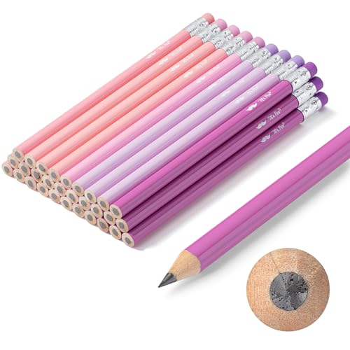 Mr. Pen- Jumbo Pencils, 30 Pack, Colorful Barrels | Smooth Black 2 HB Graphite Cores, Large Preschool Pencils, Smooth Writing Lead for Kindergarten, Kids and School Supplies - color: Pink and Purple Barrels, size: 30 pcs
