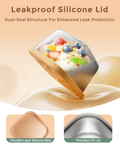 6 Pack 6oz Small Stainless Steel Snack Containers and 6 Pack 2oz Sauce Dip Containers with Silicone Lids, Small Tupperware Containers Lunch Box Accessories - color: Rainbow Spark