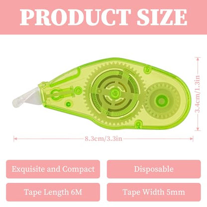 12PCS Mini White Correction Tape, 19.7Ft White Out Correction Tape - Easy to Use for Instant Applicators Fast Drying Smooth Clean Correct for Office, School & Home