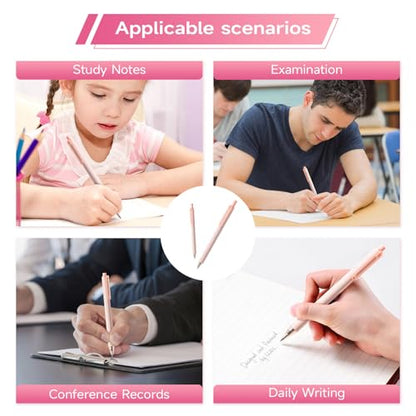 Premium Pink Gel Pens - Smooth Writing, Quick Dry, Set of 12 - Ideal for Journaling, Note-Taking, Art Supplies - color: Pink Black Ink