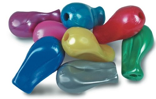 The Pencil Grip JUMBO Metallic Gripper Ergonomic Writing Aid, 6 Count Assorted Colors (TPG-11906) - color: Metallic, size: 6 Count (Pack of 1)