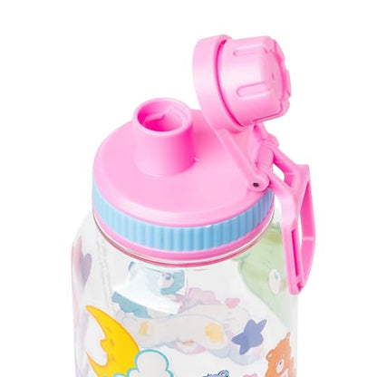 Silver Buffalo Care Bears Share Bear, Plastic Water Bottle, 32oz | Grumpy and Funshine, Cheer, Bedtime, Twist Spout, Sticker Set, You Stick Yourself, Good Luck Bear, Love-a-Lot, Tenderheart - color: Care Bears Forever