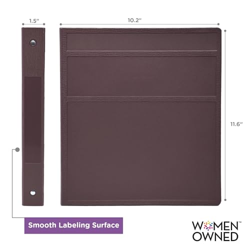 Carstens 1-Inch Heavy Duty 3-Ring Binder - Side Opening, Plum, Durable Plastic, Precision No-Gap Rings, Waterproof Cover, No Pockets, Holds 125 US Letter Sheets, BPA-Free, Made in USA (8712-3R) - color: Mulberry, size: Individual