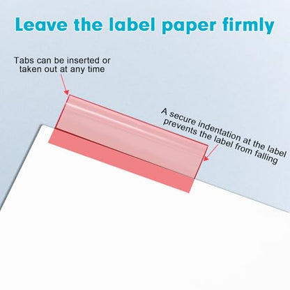 Binder Divider, PANDRI 120 Pack Binder Index White Dividers with 8 Tabs and Sticky Notes, Letter Size Paper Binder Divider for School Office Home Business