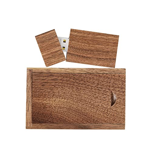 USB Flash Drive, 64GB Wooden USB2.0 High Speed USB Thumb Drives Memory Stick Pen Date Storage Stick Pendrive (Walnut) - color: Walnut, size: 64GB