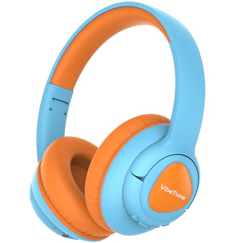 VibeTune Kids Bluetooth Headphones, 60H Playtime, Volume Limited 85/94dB, Bluetooth 5.4, Type-C Fast Charging, Foldable Wireless Headphones for Kids, Toddler Headsets with HD Mic-Blue - color: Blue