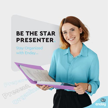 Enday 3 Ring Binder 1.5 Inch, Purple Heavy Duty Three Ring Binder, 325 Sheets Capacity - 1.5 Inch Binder for Home School and Office - color: Purple, size: 1.5-Inch