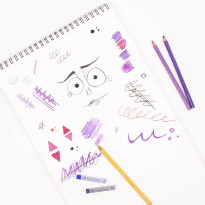Hartem - A3 Sketch Book & 2B Graphite Pencil, Top Spiral Bound Sketch Pad, 100 Sheets, 60lb/90gsm Acid-Free Drawing Paper, Art Suppiles for Kids & Adults, Beginners & Professional Artists - size: A3 (11.7 × 16.5 in) + 2B Graphite Pencil