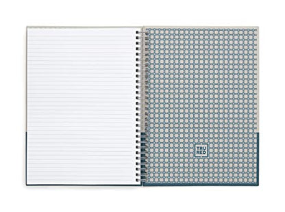 TRU RED Medium Hardcover Ruled Notebook, Gray/Teal - color: Gray/Teal, style: 1 Pack