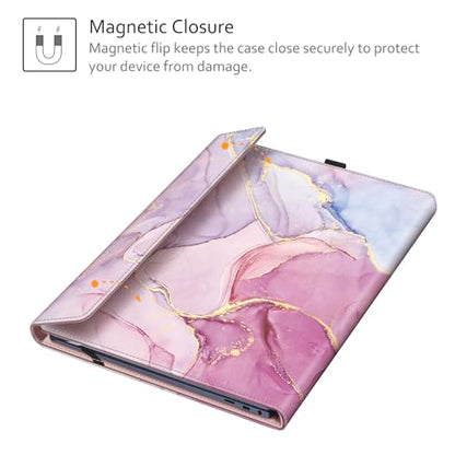 Fintie 15.6 Inch Samsung Galaxy Book 360 PU Leather Sleeve Case with Pocket | Fits for Chromebook Plus XE550XGAA, Book4 NP960XGK, Book3 NP750QFG, Book2 Pro NP950XED, Magnetic Closure, Glittering Marble - color: Glittering Marble