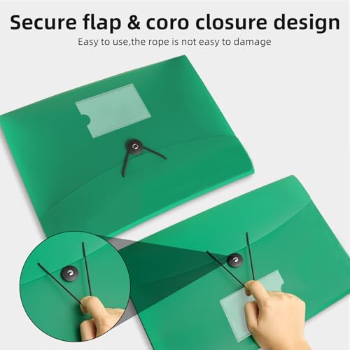 5 Pack 7 Pocket Accordian File Organizer, Expanding File Folder with Labels, Plastic Expandable File Folder for Documents Letter Size A4 Papers, Ideal for Home, Office Supplies, College Essentials