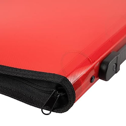 JAM PAPER Plastic Zipper 1.5 inch Binder - Red 3 Ring Binder - Sold Individually - color: Red