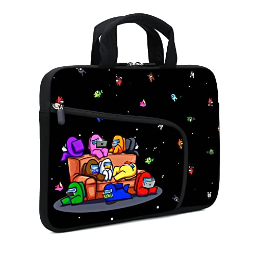 Laptop Sleeves 14 15 15.4 15.6 Chromebook Case Notebook Sleeve PC Messenger Bag Tablet Case Neoprene Handle Sleeve for Men Women, Two Pockets (Games) - color: Games