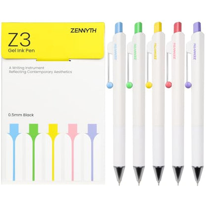Ddaowanx Gel Pens,5Pcs Fine Point Smooth Writing Pens,0.5mm Black Ink for Journaling,Writing,Note Taking,Office School Supplies,Gifts for Women Man - color: Classical