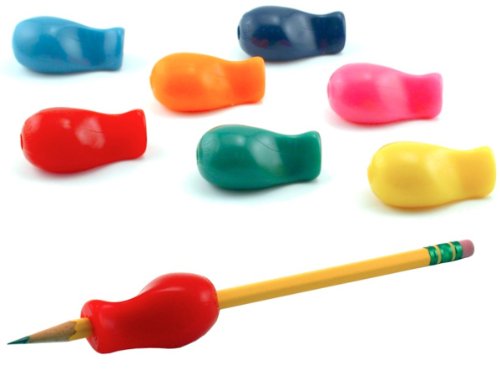 The Pencil Grip Jumbo Pencil Gripper, Universal Ergonomic Writing Aid For Righties And Lefties, Colorful Pencil Grippers, Assorted Colors, 6 Count - TPG-11406 - color: Original, size: 6 Count (Pack of 1)