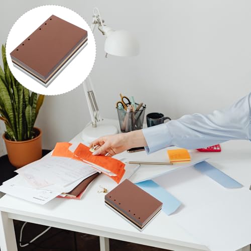 KALLORY 300 Sheets Blank Refill Paper for Journals Planners Thick Unlined Inner Pages for Ring Binders Multi-color Loose Leaf Paper