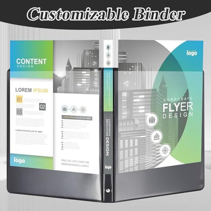 CIXILDTS 0.5-inch Round Ring Binder, Durable 1/2" 3 Ring Binder Fit Letter Size Paper, Black, 36-Pack - color: Black, size: 0.5", style: 36-Pack