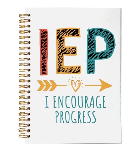 VNWEK IEP Teacher Spiral Notebook Journal 5.5x8.3 Inch, SPED Special Education Teacher Appreciation Gifts Journal, I Encourage Progress Inspirational Lined Hardcover Spiral Notebook - color: lz-notebook-2