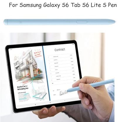 2 Pack S6 Lite Stylus Pen for Samsung Galaxy Replacement for Samsung Galaxy S6 Lite S Pen SM-P610N,P615,P610 Stylus S6 Pen(Blue) - color: Blue